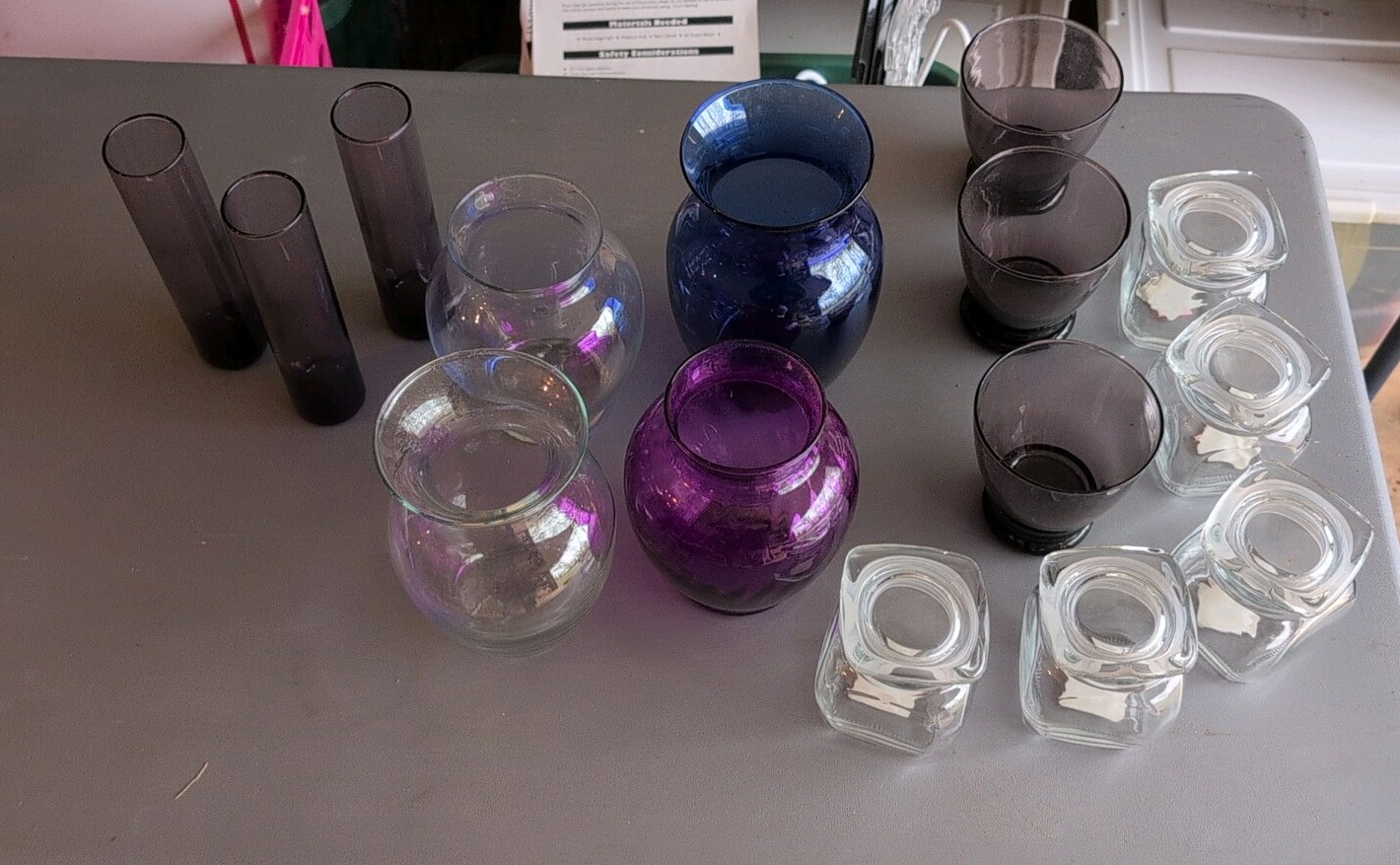 miscellaneous glassware vases jars