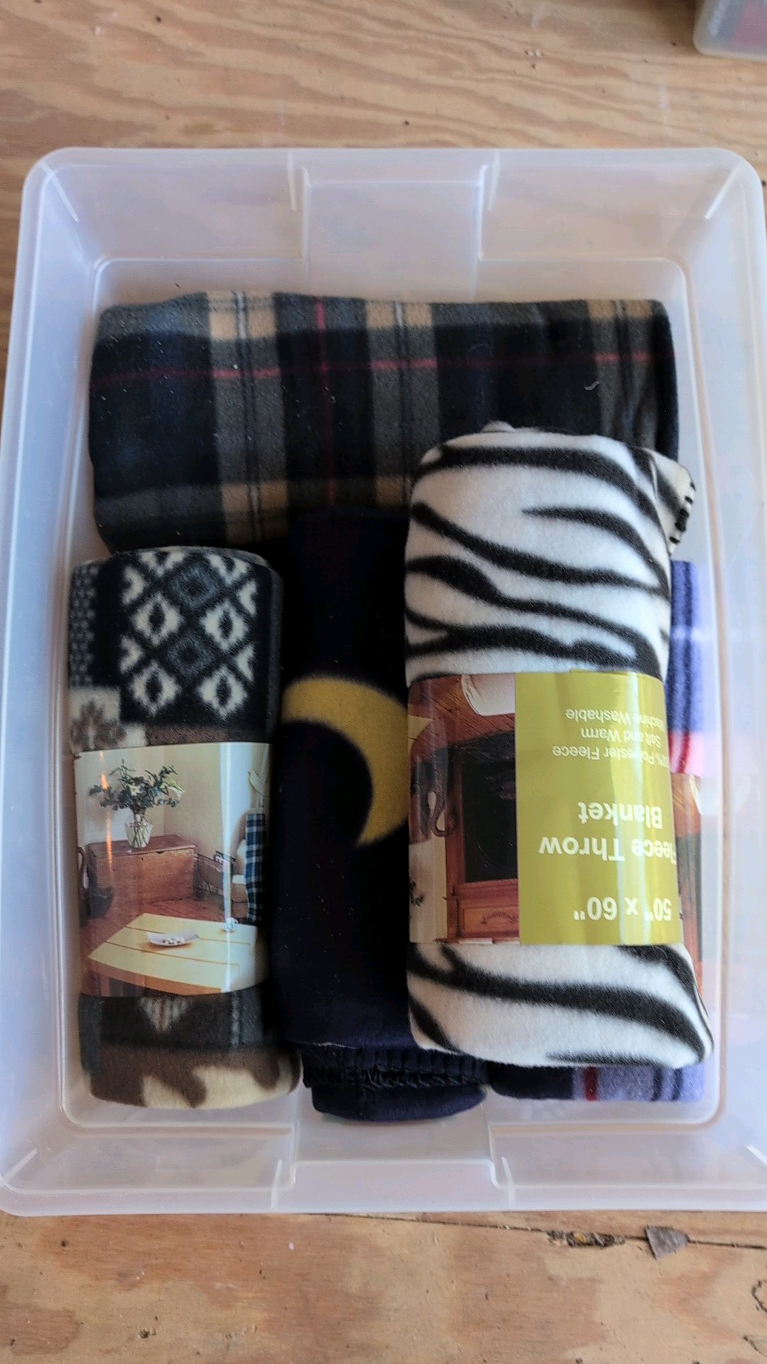 box of 50x60 fleece throw blanket as