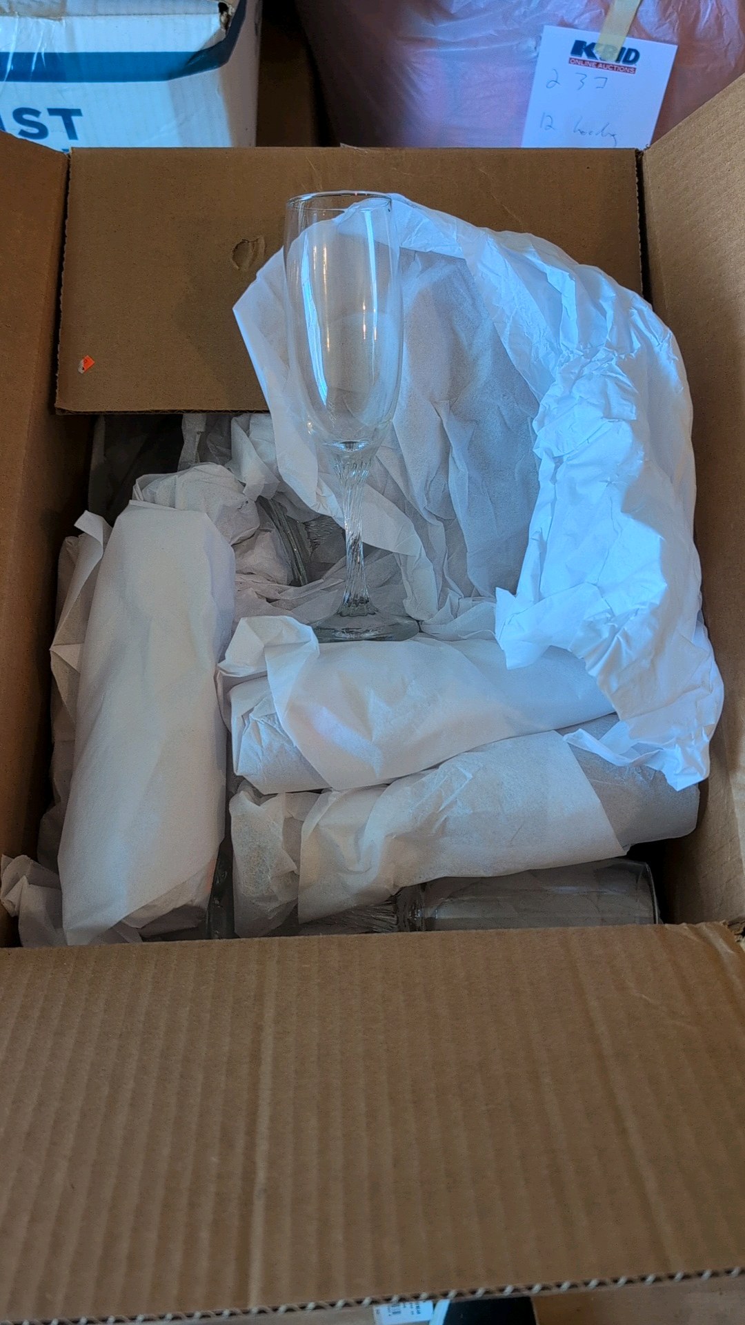 another box of champagne glassware same as prior lot
