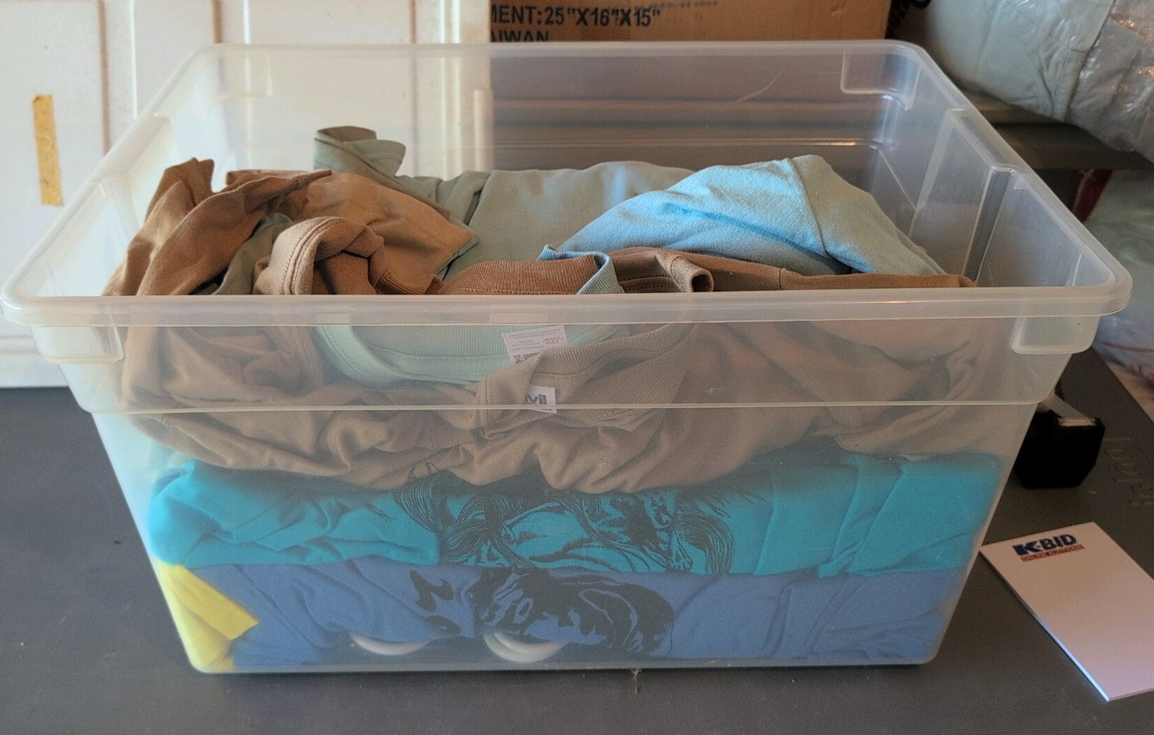box of clothing