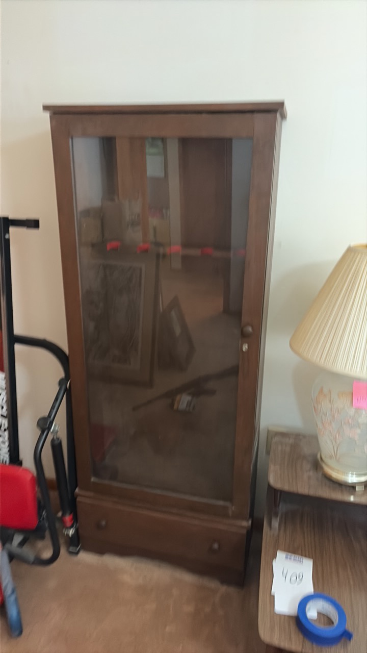 wooden gun case with drawer