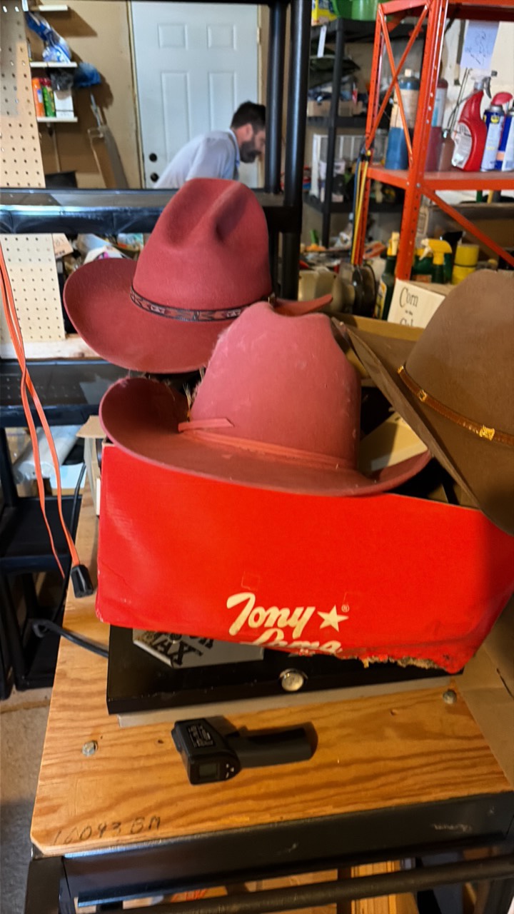three womens cowboy hat lot