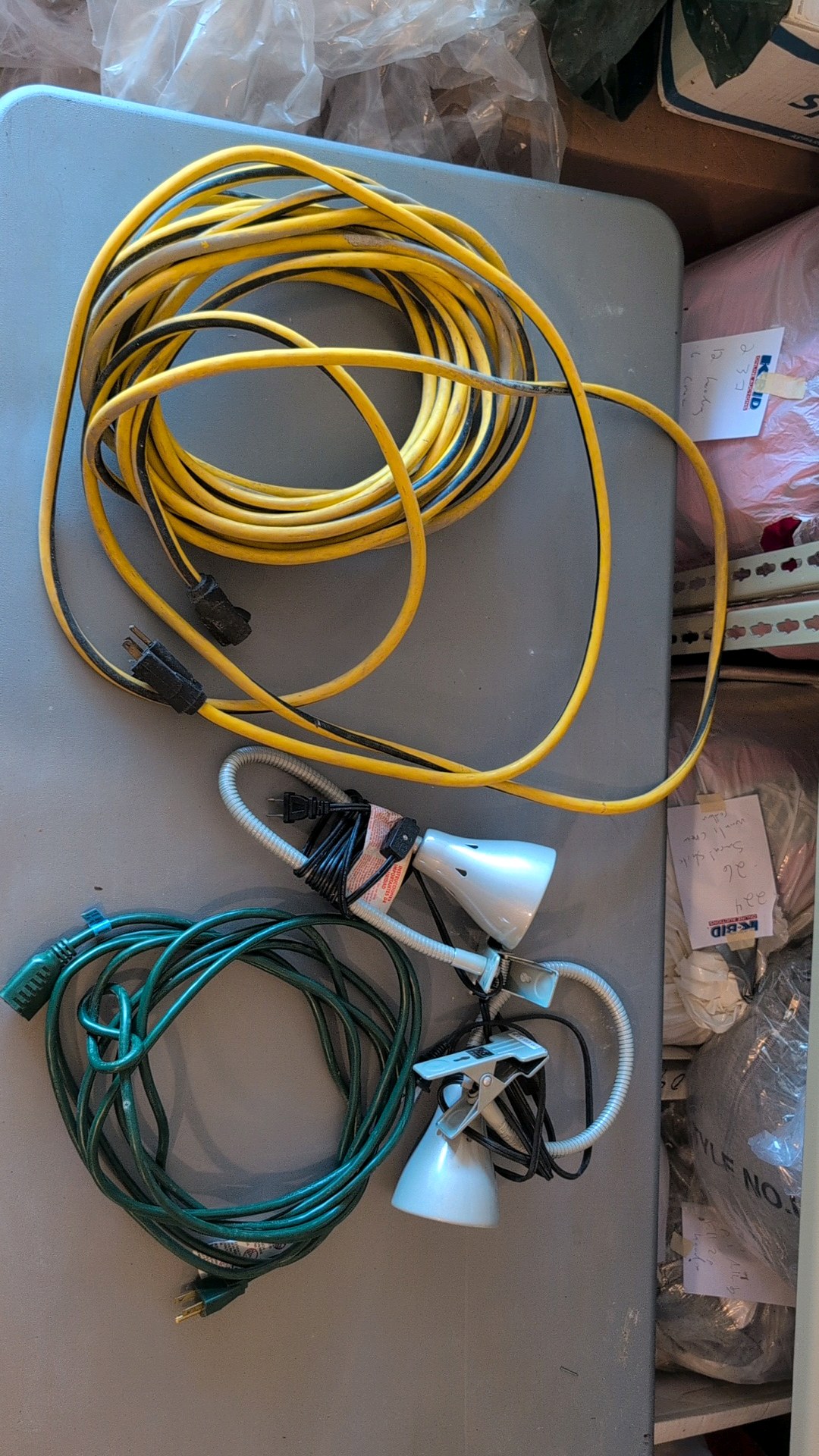 electric cords and lights