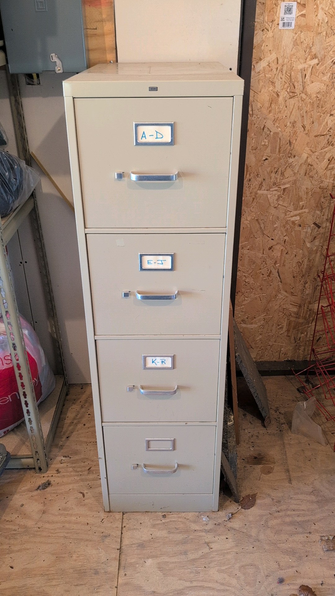metal filing cabinet
