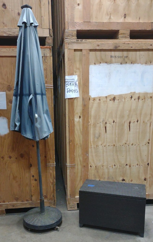 patio umbrella storage chest