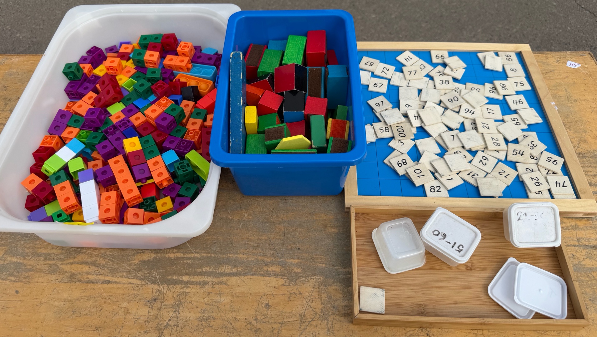 counting cubes and block manipulatives