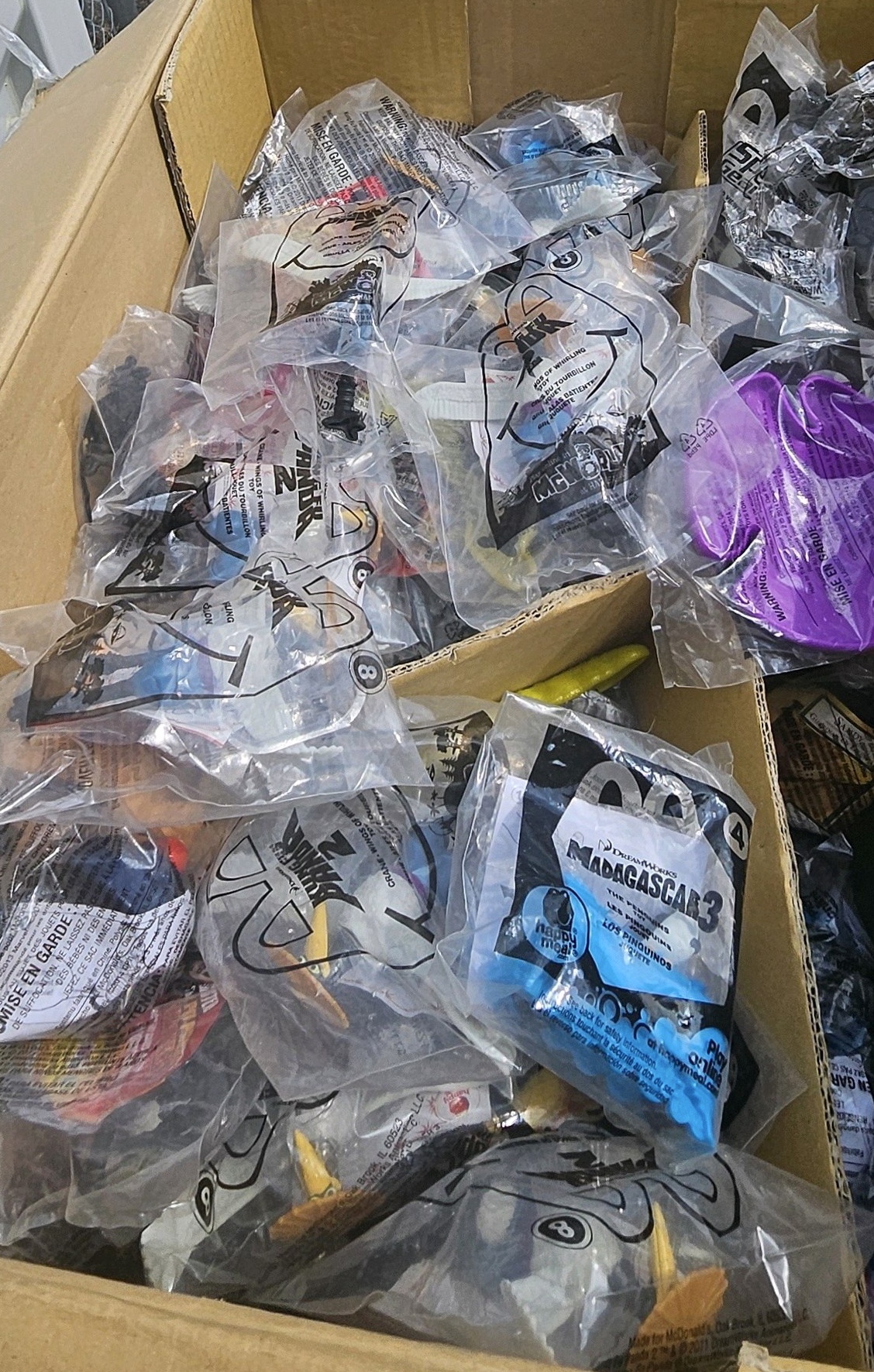 Mixed box of happy meal toys