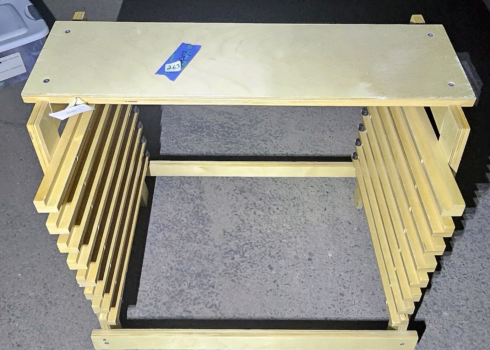 wooden rack no shelves