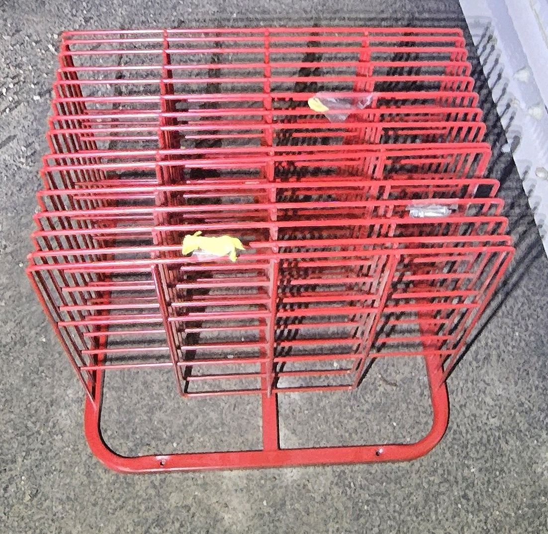 Red art drying rack