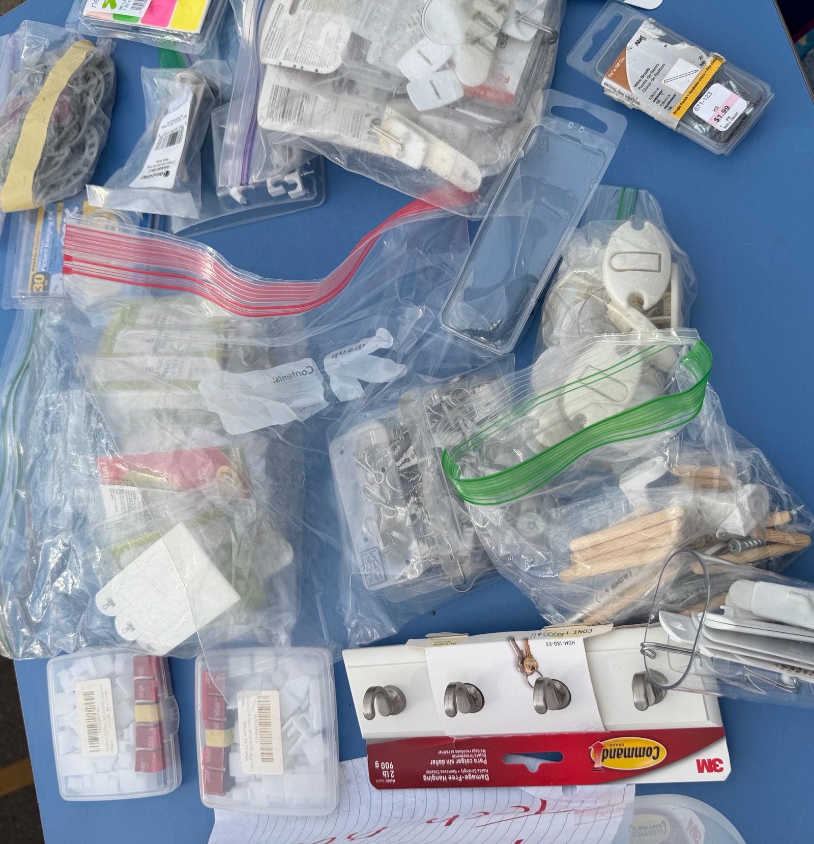 miscellaneous hangers, curtain rod, brackets, and hooks