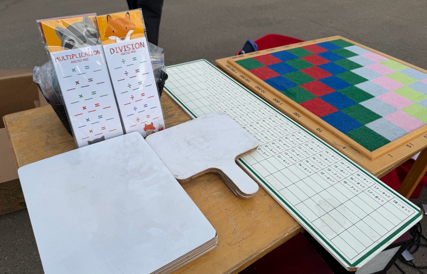 math flashcards whiteboards