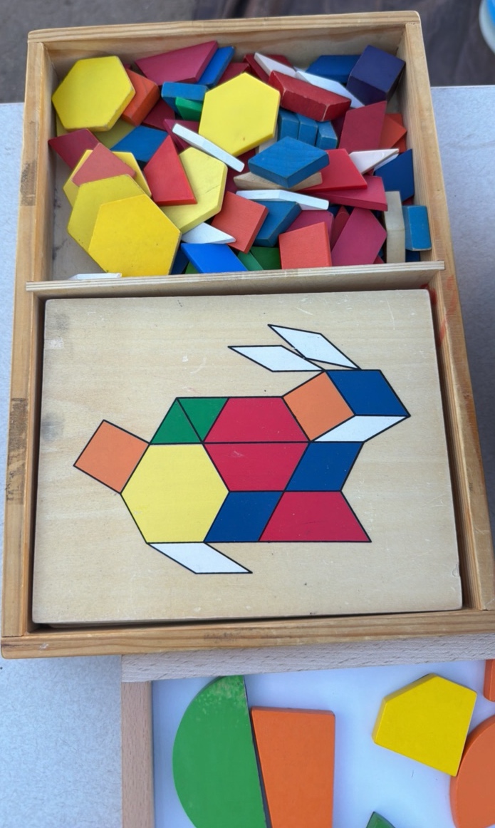 counting wood and string manipulative