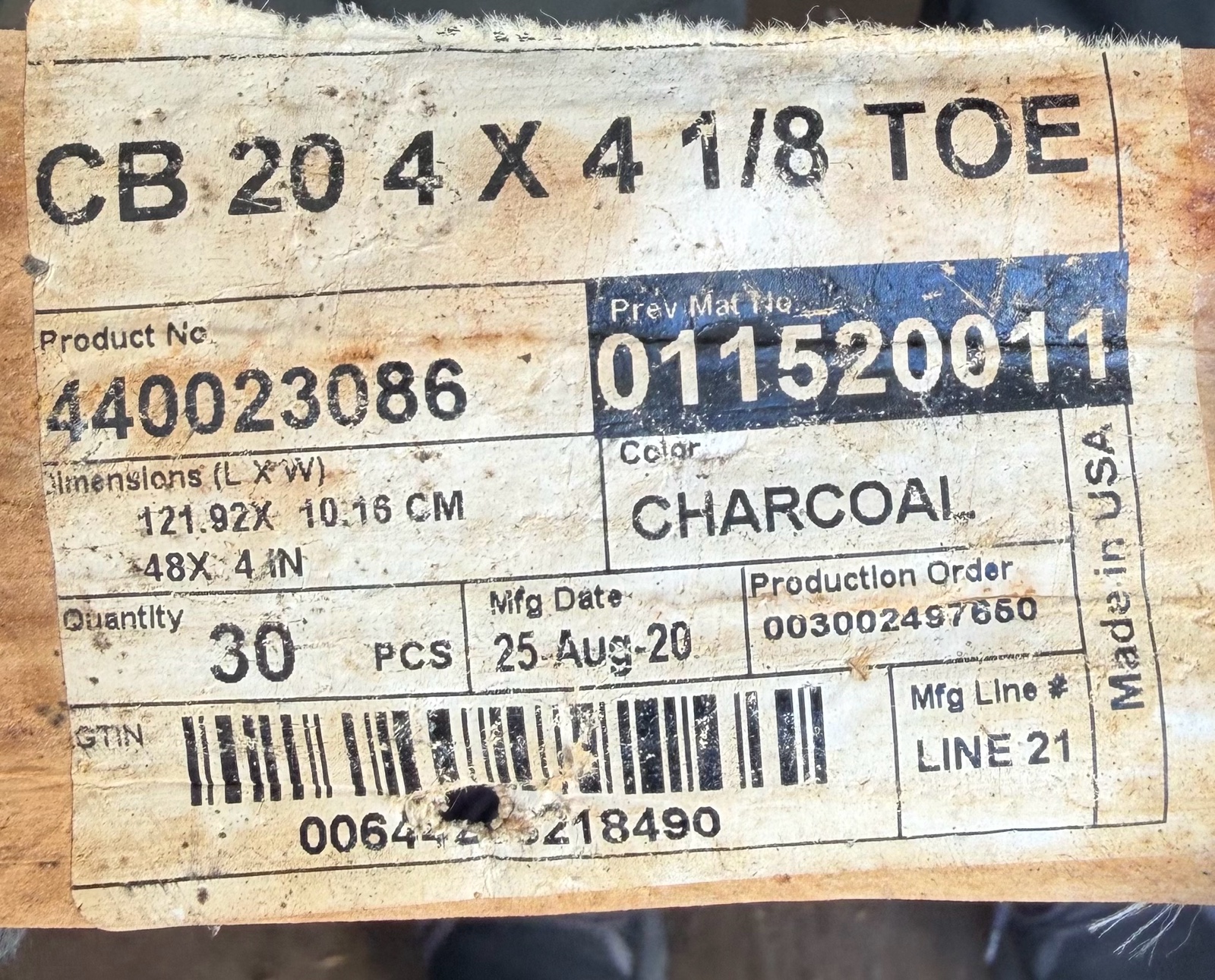 rubber edging two boxes