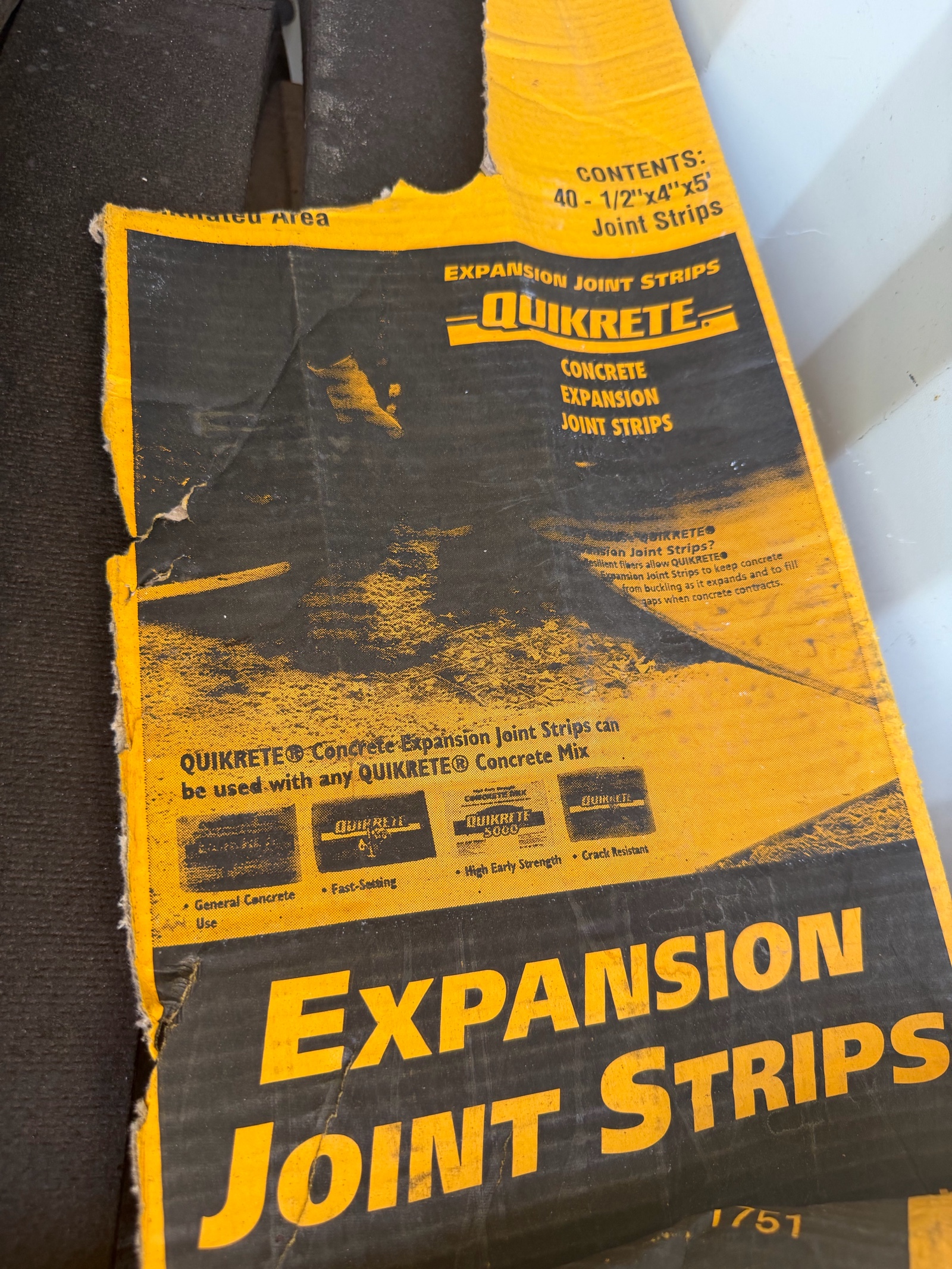 joint expansion strips by quick Crete 16 total