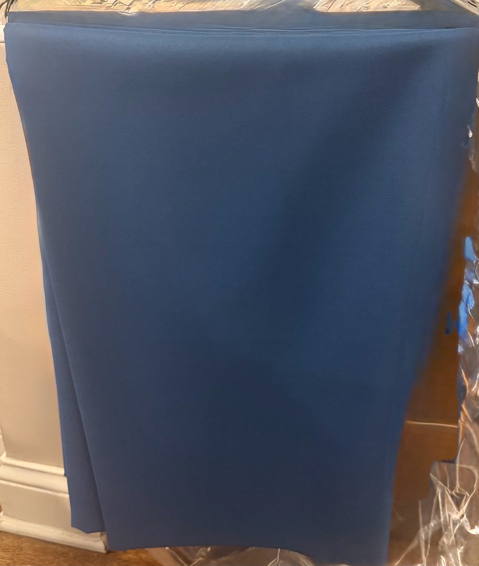 linens navy 90 round