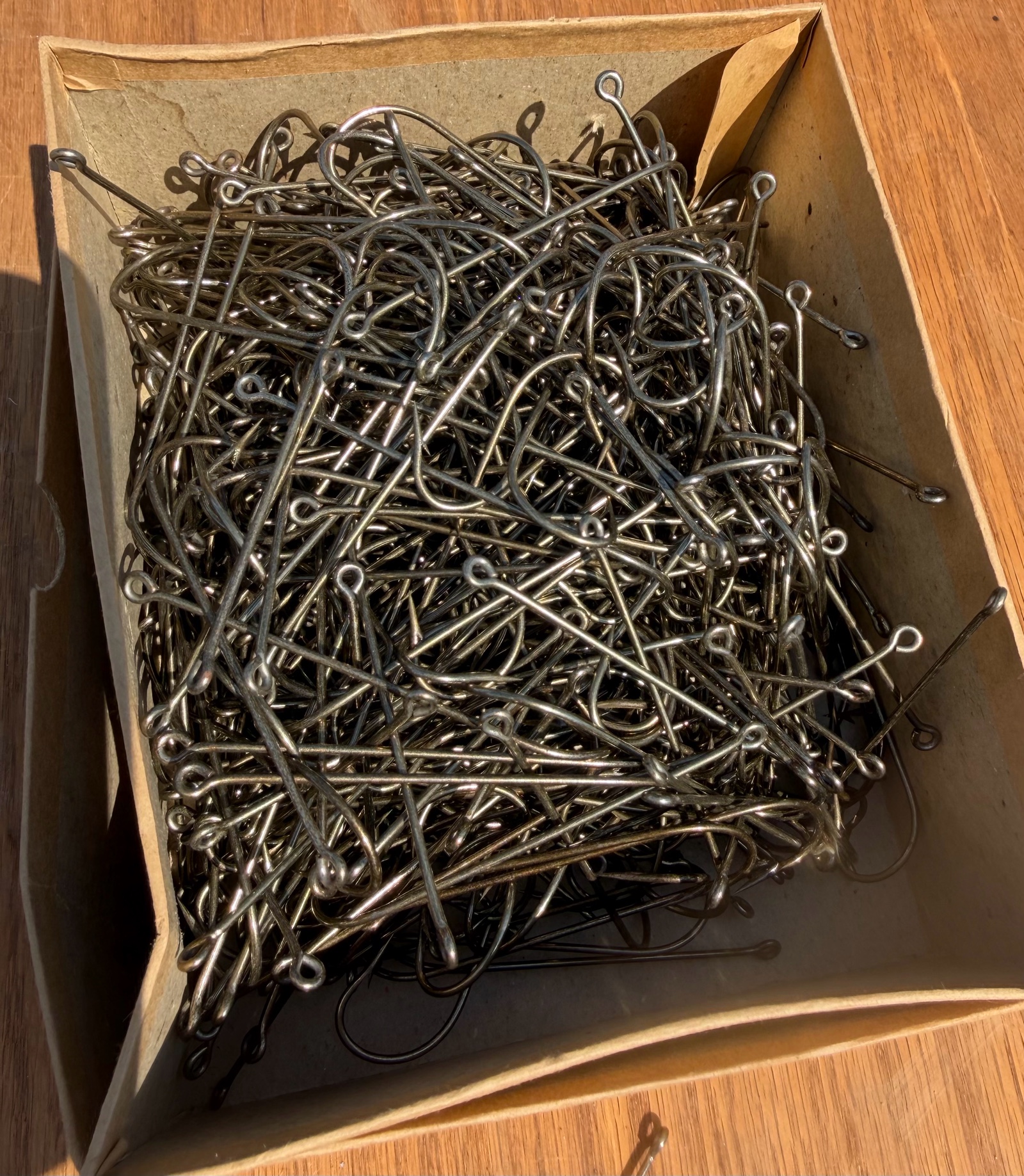 box of fish hooks