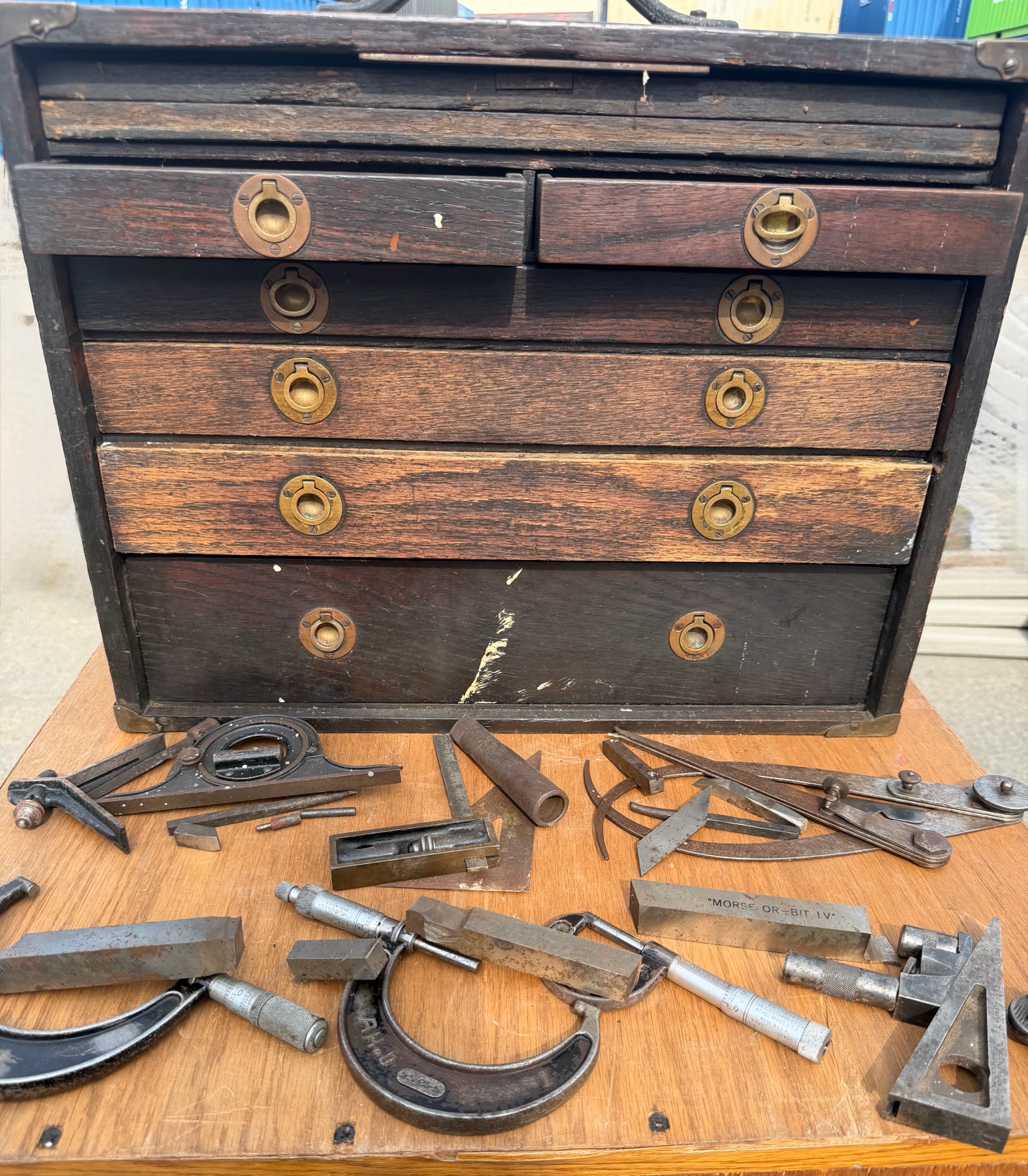 vintage tool chest  micrometer