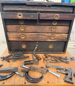 vintage tool chest  micrometer