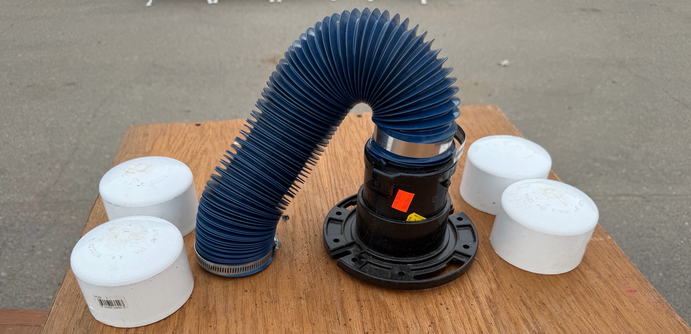 hose and caps