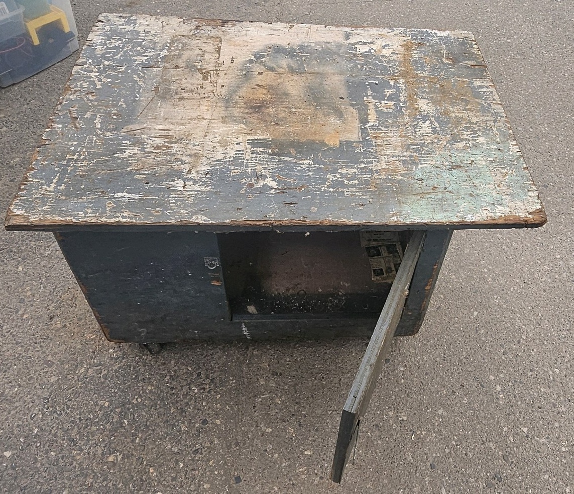 rolling wooden storage