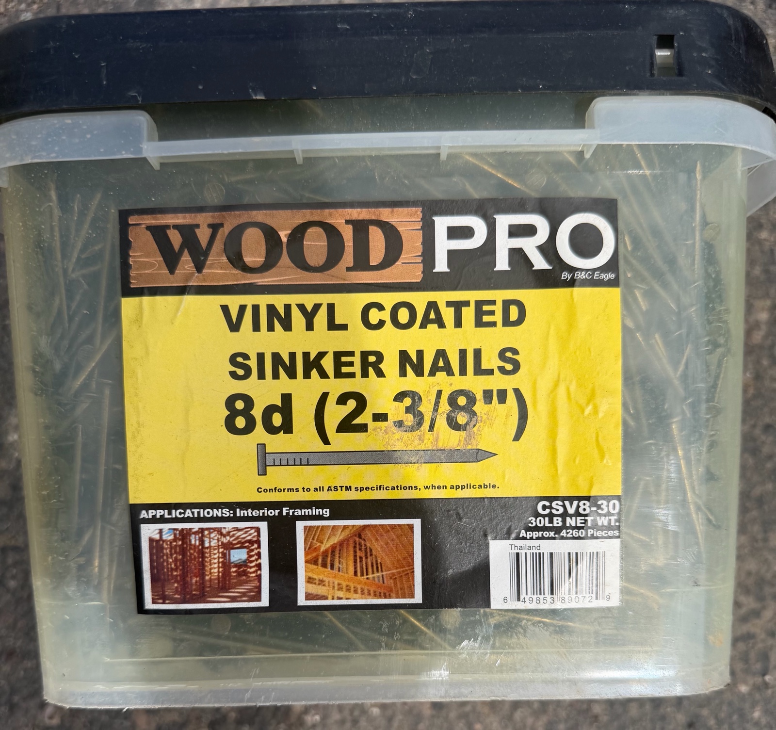 vinyl coated sinker nails
