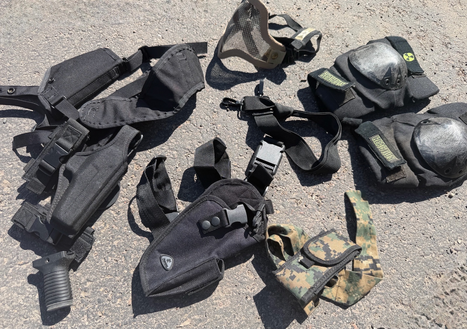 holsters, kneepads grips, etc.
