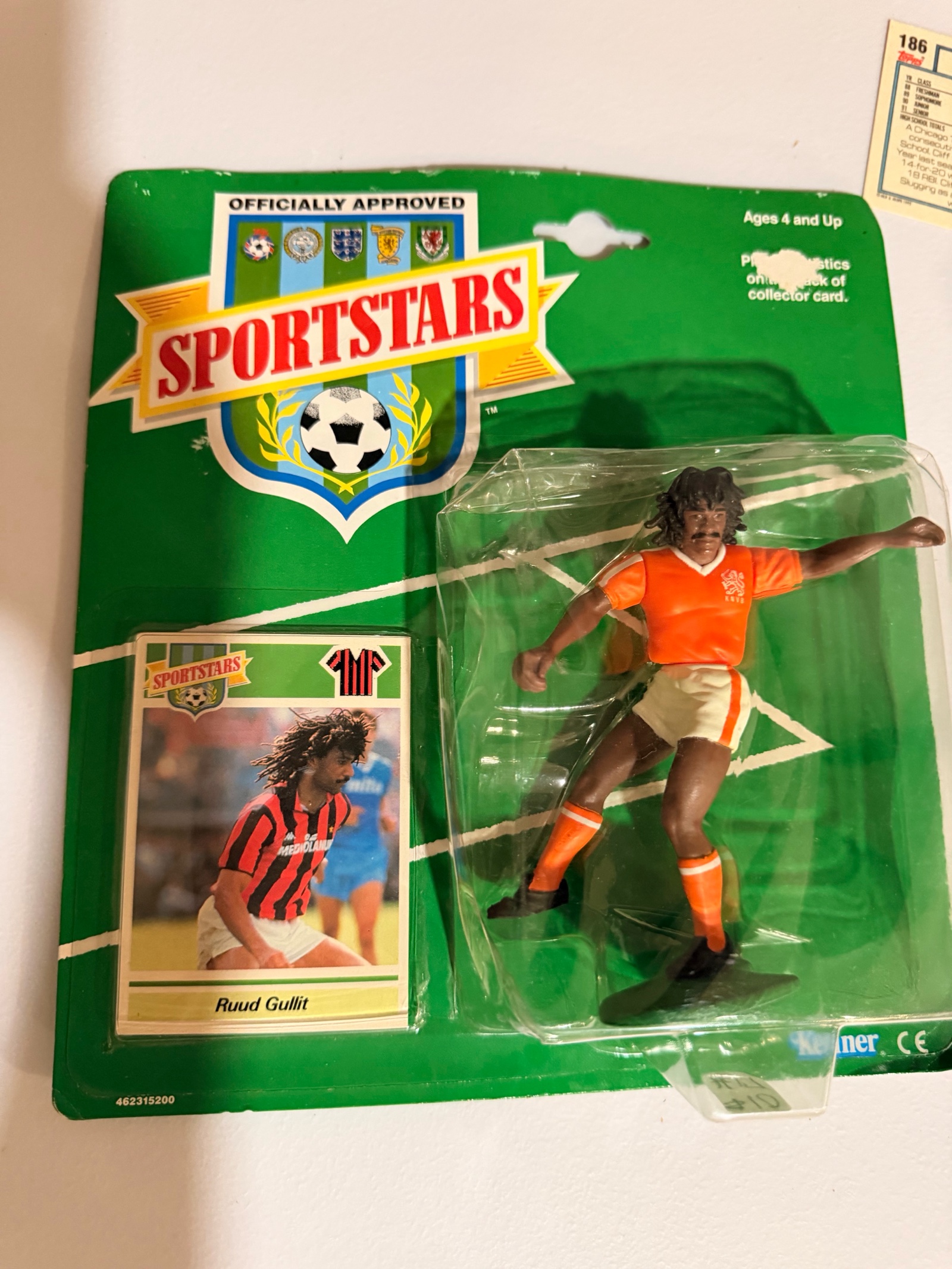Vintage Sportstars Ruud Gullit Soccer Figure w Collector Card  Officially Approved Sportsstars Series