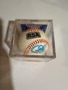 Authenticated Casey Blake Signed Baseball w/ RSA Authentication & Display Case