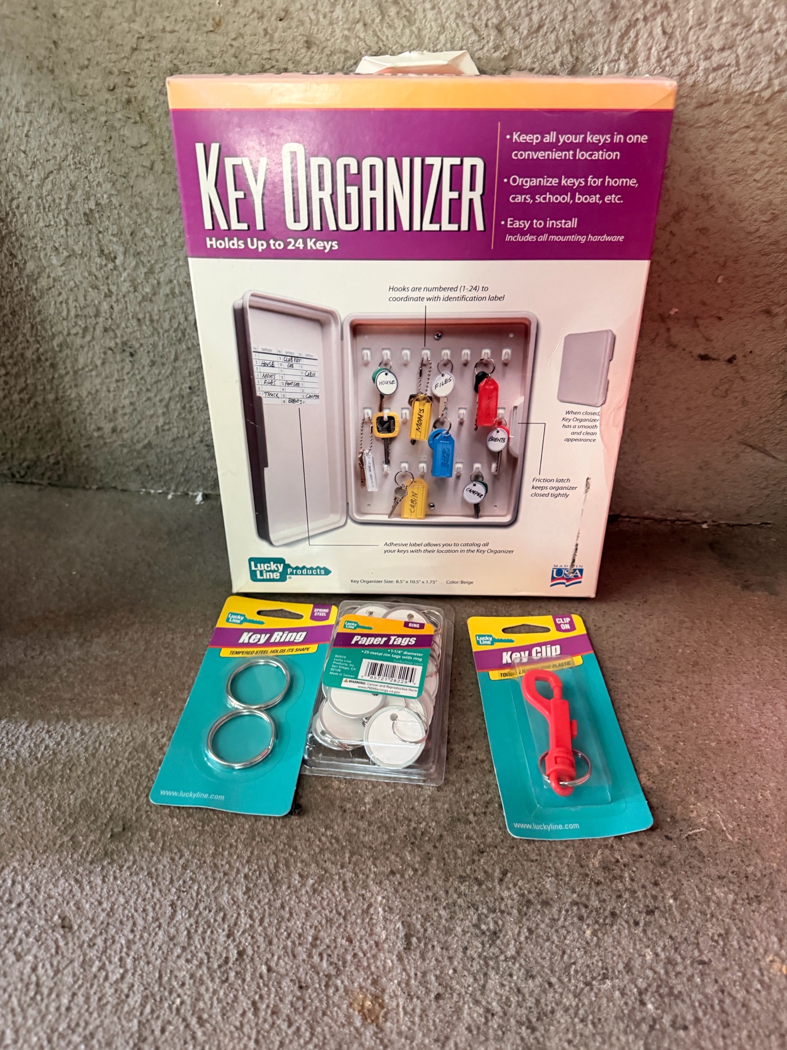 New Key Organizer W Key Ring & More