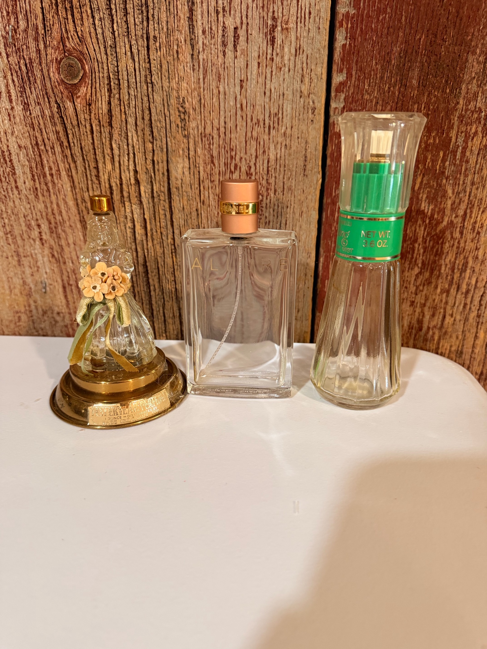 Vintage Perfume Bottle Collection  Estee Lauder Figural Bottle beautiful bride, Chanel Allure & Vintage Fragrance Bottle