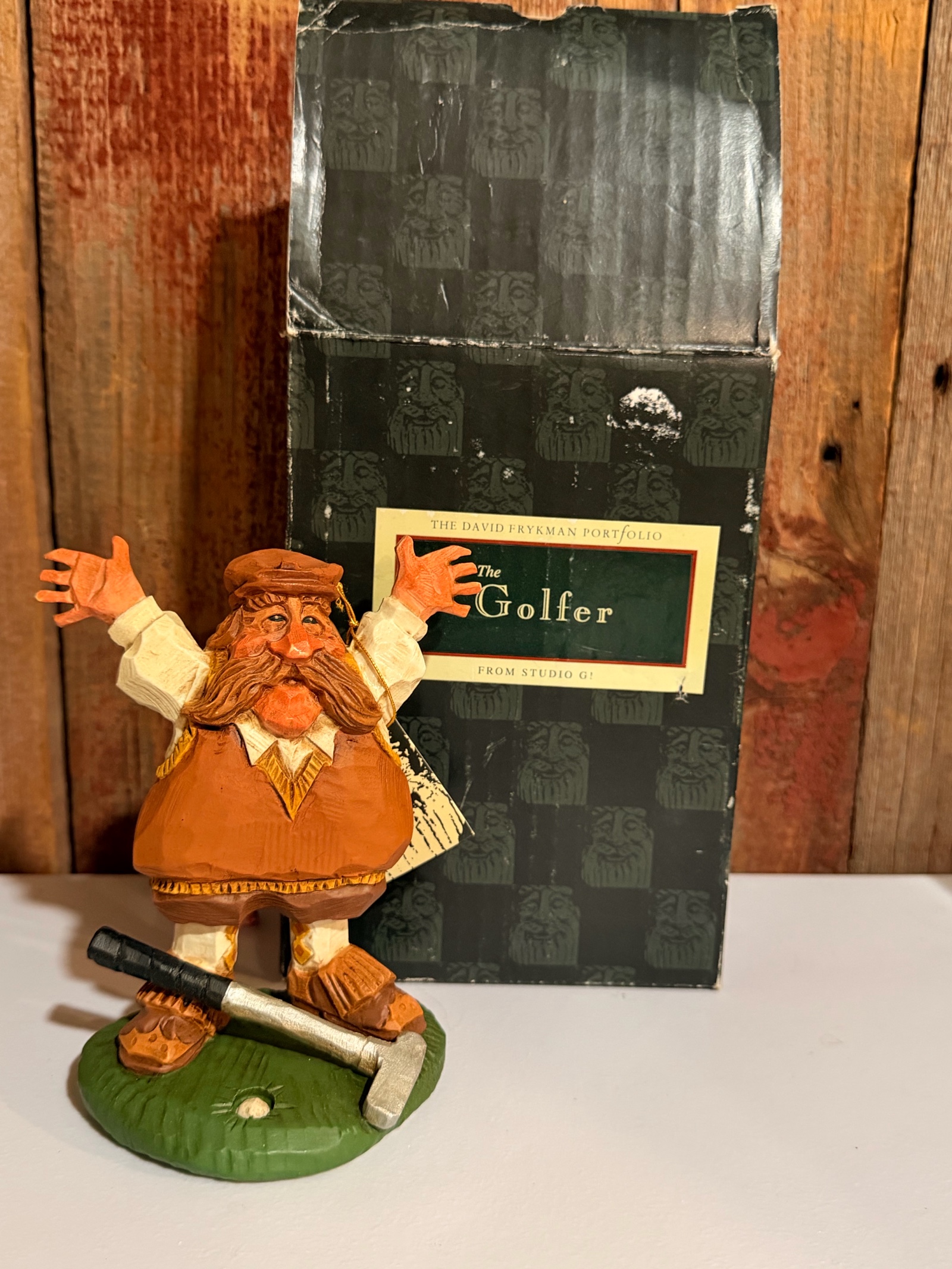David Frykman Portfolio The Golfer Figurine w Original Box