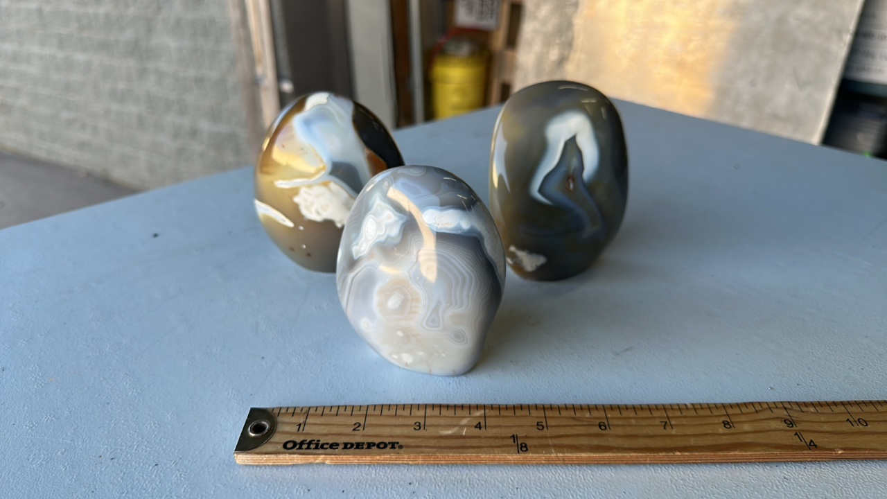 Orca Agate Specimen 4 to 5 inches (Lot of 3) MSRP $237