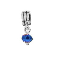 Petite Blue Metallic Glass Drop Bead - Interchangeable-A009347 240 Pieces Included