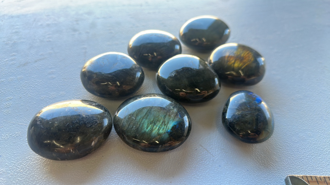 Labradorite Freeform Specimen Full Polish Med- (Lot 8ea)