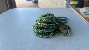 Green Aventurine 6mm Gemstones Bead Stretch Bracelet-DARK  (Lot 50)