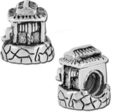 11mm Wishing Well Large Hole Bead - Rhodium Plated-A009085 248 Pieces Included