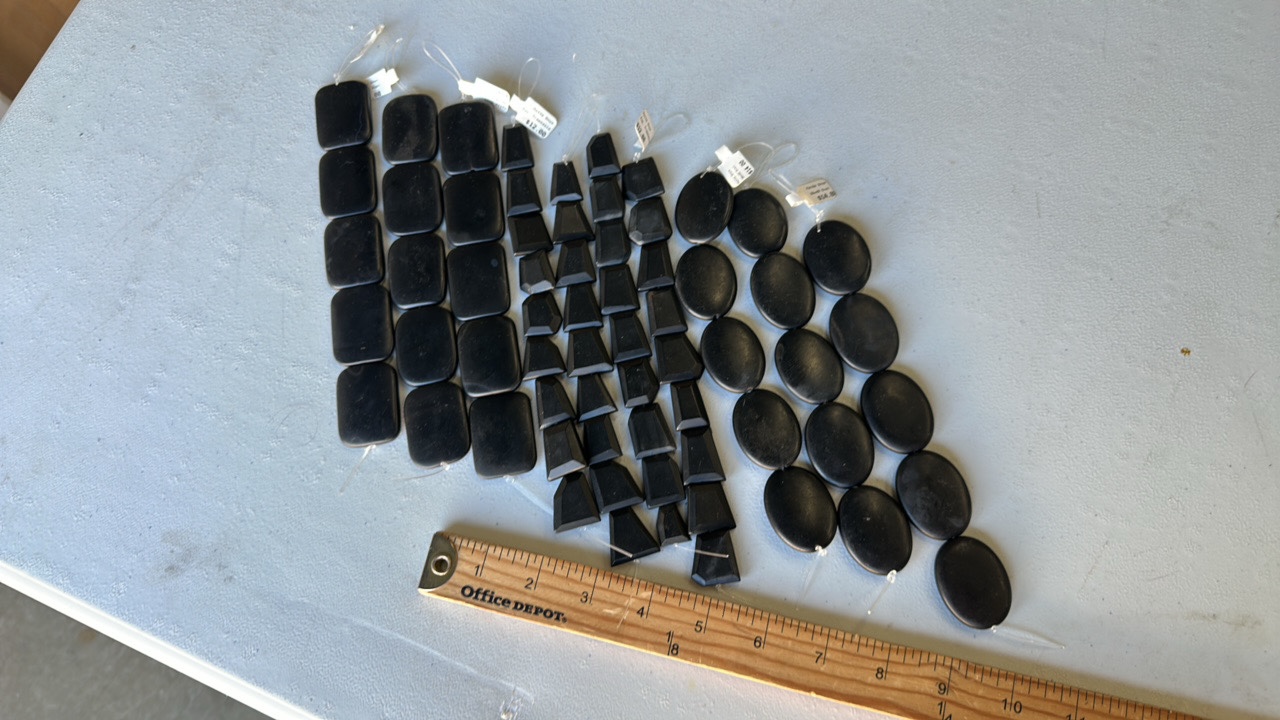 Black Onyx Gemstone Bead Strands 8 inch (lot 10ea)