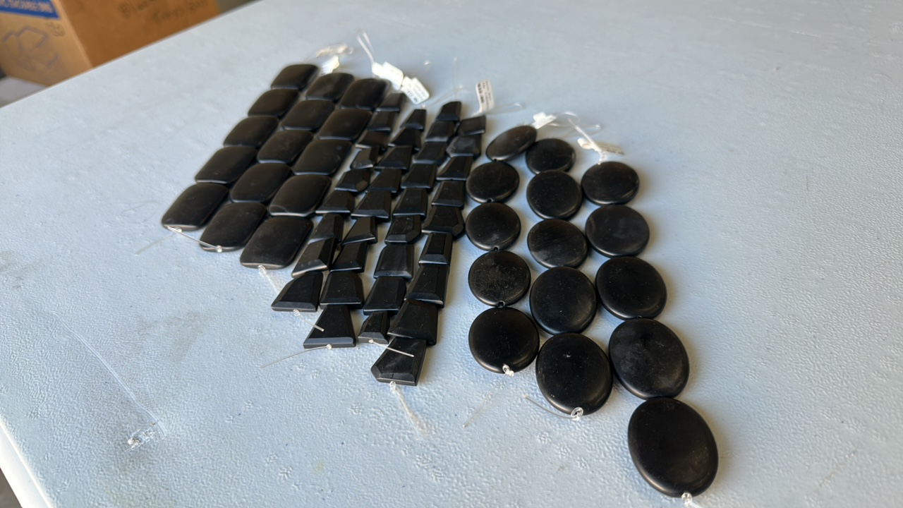 Gemstone Bead Strands 8 inch matte Black Onyx (Lot 10ea) -