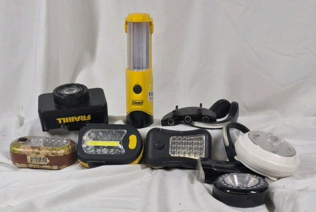 Assorted LED Work Lights Flashlights Lot