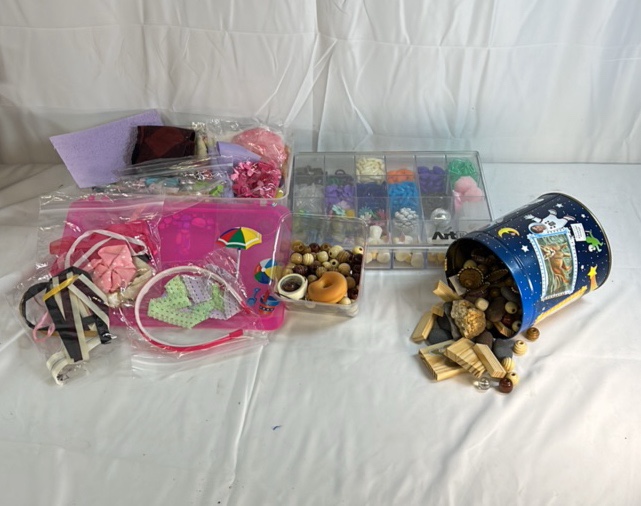 Mixed Craft Supplies and Bead Lot