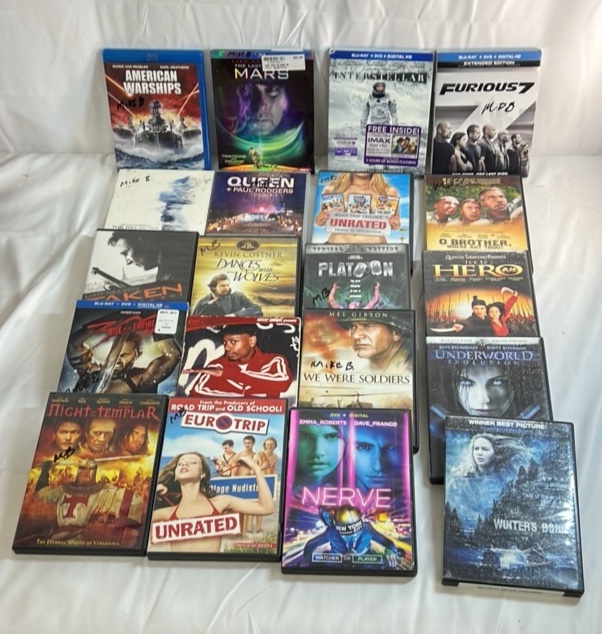 Assorted Movie DVD and Blu-ray Collection