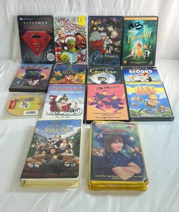 Mixed DVD & VHS Movie Lot
