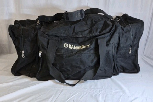Gander Mountain Duffel Bag  Black Nylon Multi-Pocket Travel Bag