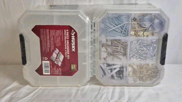 Husky Hardware Organizer Case  Assorted Nails Screws Anchors Kit