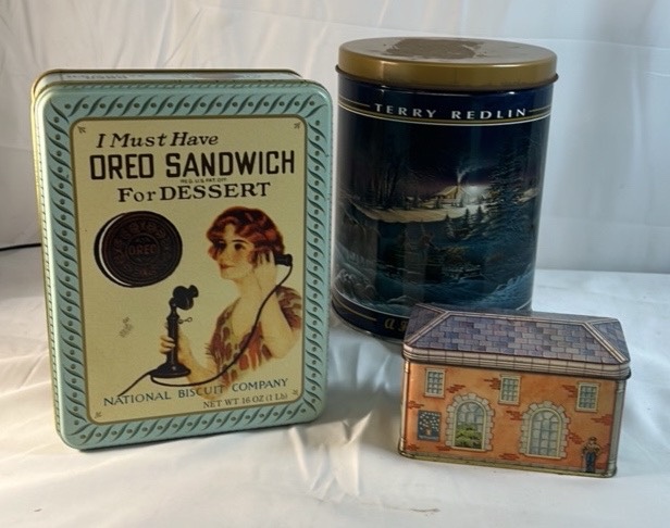 Decorative Tin Container Lot