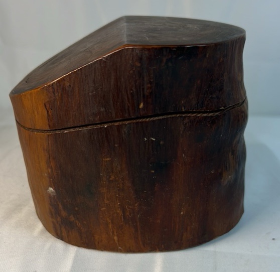 Hand Carved Wooden Lidded Box