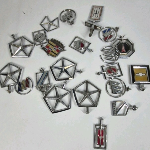 Vintage Car Emblem Hood Ornament Badge Lot