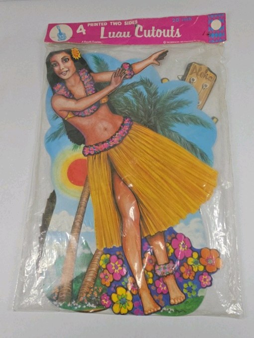 Vintage Luau Party Cutouts Pack