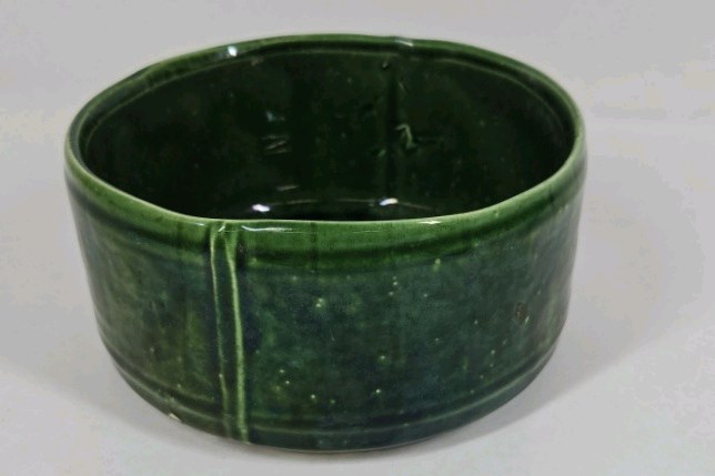 Green Glazed Pottery Planter