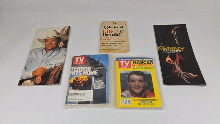 TV Guide 911 Issue and Assorted Magazines  NASCAR Kenny Rogers